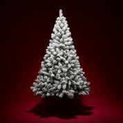 AvenlyHome| Pine Flocked Tree | Plastic | 3 Sizes Green | Battery-Free Decor