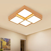RusticLight – Ceiling Light Made of Natural Wood with Multiple Lights