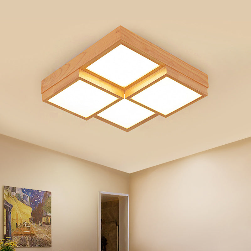 RusticLight – Ceiling Light Made of Natural Wood with Multiple Lights