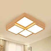 RusticLight – Ceiling Light Made of Natural Wood with Multiple Lights