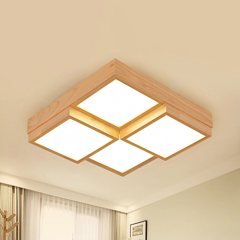 RusticLight – Ceiling Light Made of Natural Wood with Multiple Lights