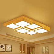 RusticLight – Ceiling Light Made of Natural Wood with Multiple Lights