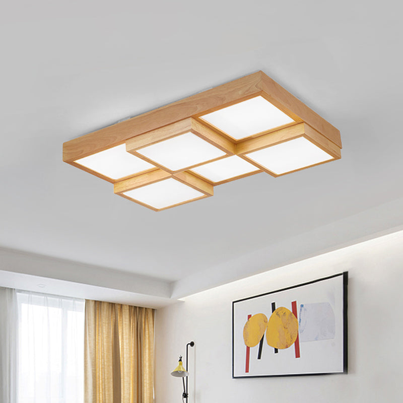 RusticLight – Ceiling Light Made of Natural Wood with Multiple Lights