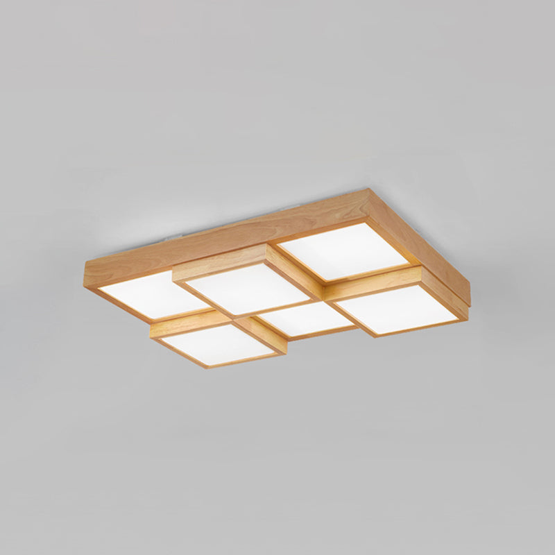 RusticLight – Ceiling Light Made of Natural Wood with Multiple Lights