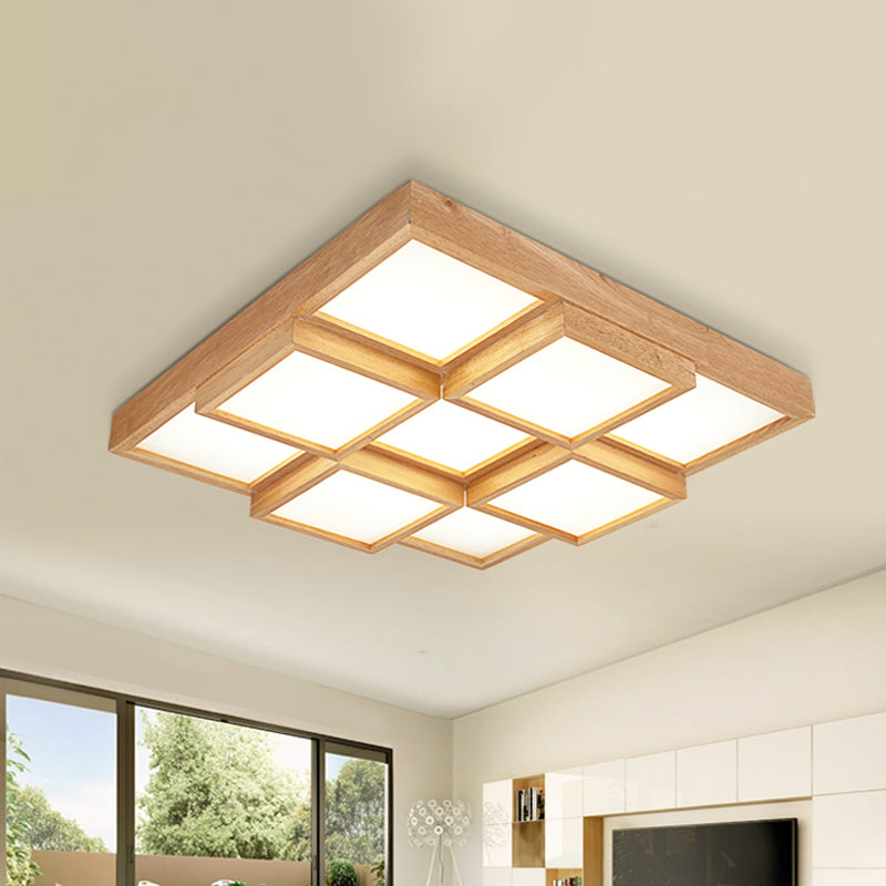 RusticLight – Ceiling Light Made of Natural Wood with Multiple Lights
