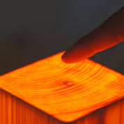 GlowWood - Table Lamp with Built-in Battery and Touch Control LED Lighting for Bedroom and Desk