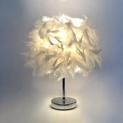 FeatherGlow - Feather Wide Globe Table Lamp