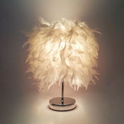 FeatherGlow - Feather Wide Globe Table Lamp