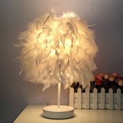 FeatherGlow - Feather Wide Globe Table Lamp