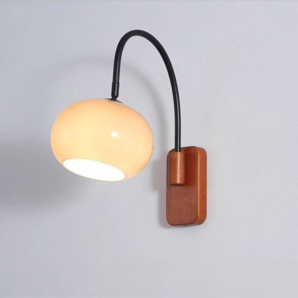 Rotatable Bauhaus Wall Lamp in Khaki Glass - Elegant and Flexible