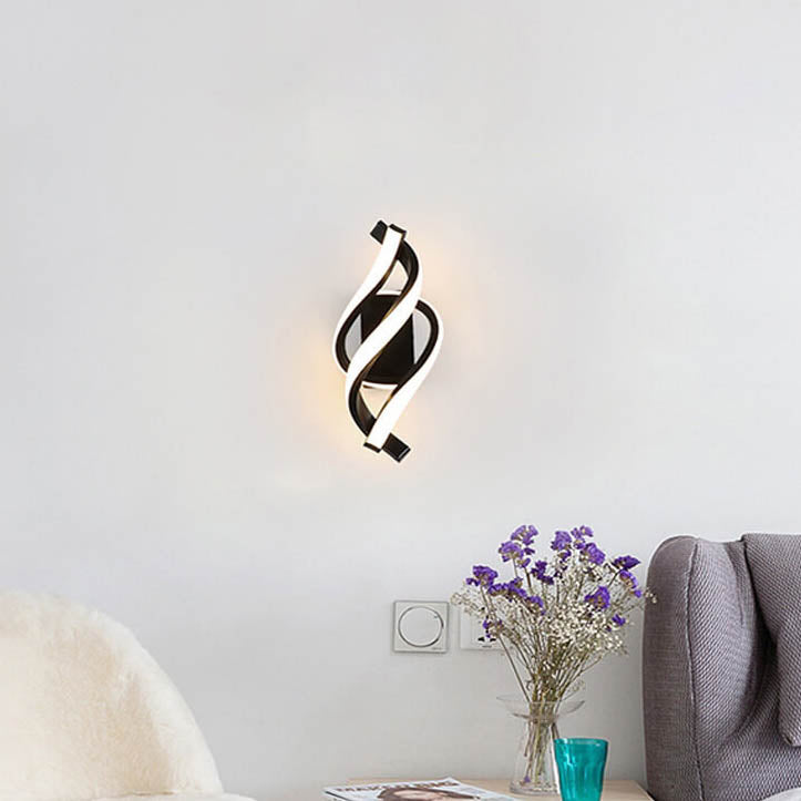 LumiVibe - Contemporary Spiral LED Wall Light with 1 Light