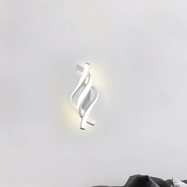LumiVibe - Contemporary Spiral LED Wall Light with 1 Light