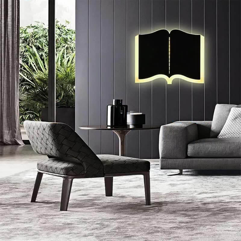 LichtHaus - Modern book-shaped LED wall lamp made of iron