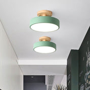 Nordic Log Round LED Semi-Recessed Ceiling Light