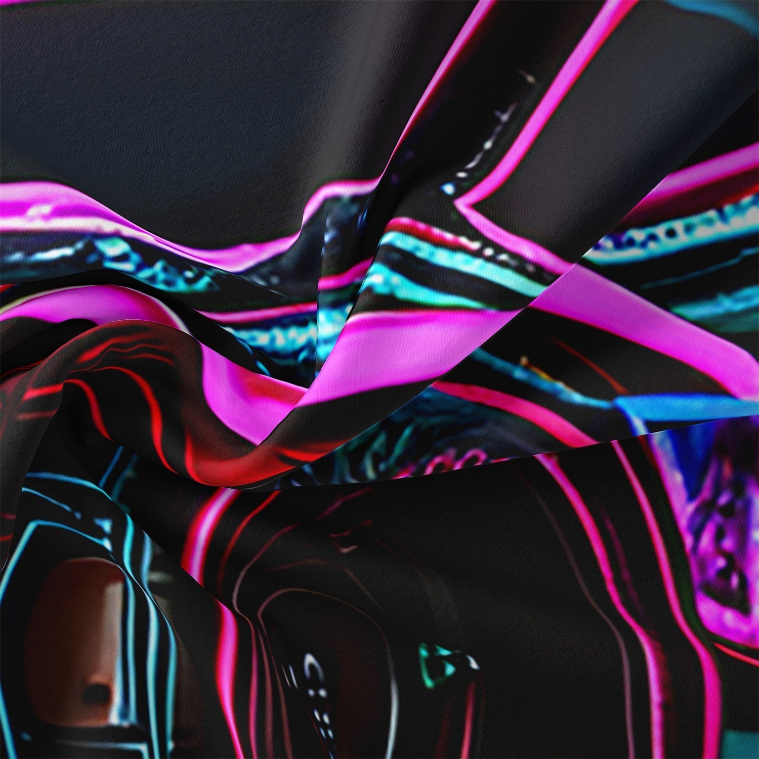 NeonSpeed - Duvet Cover Set with Neon Race Car for Children and Teenagers