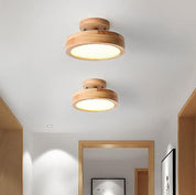 Nordic Log Round LED Semi-Recessed Ceiling Light