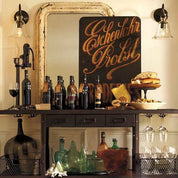 VintageGlow - Industrial wall lamp in vintage style with one clear glass clock