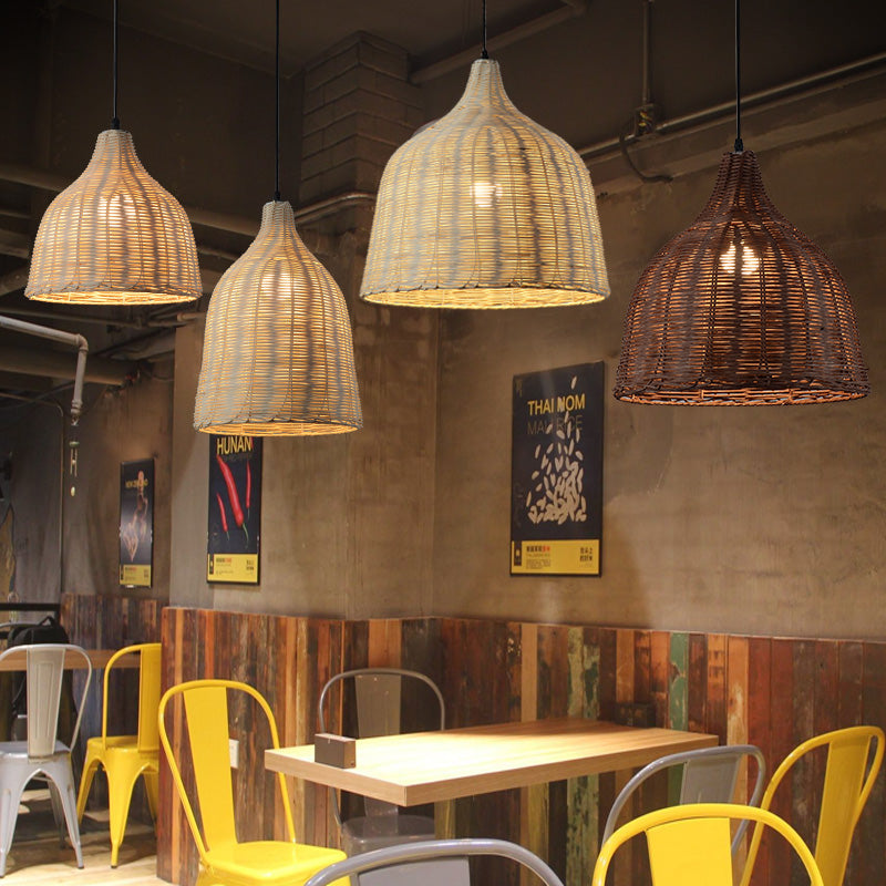 Rattan and Bamboo Pendant Light for the Kitchen