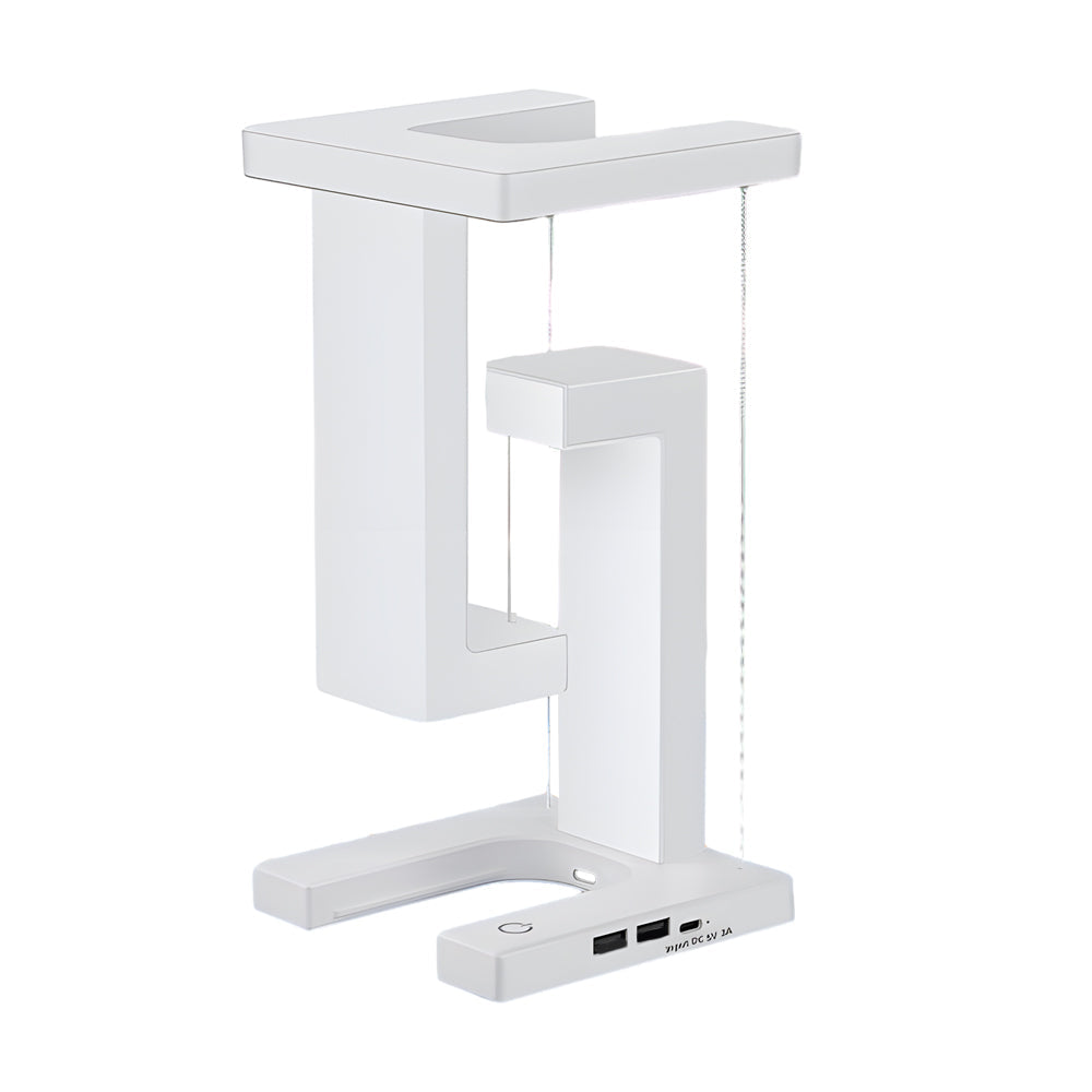GlowGenie - Floating Anti-Gravity Table Lamp with Wireless Charging and LED Lighting