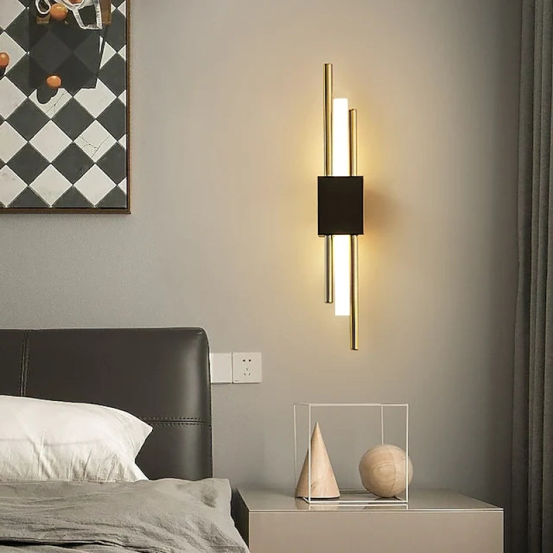Gold LED Wall Lamp for Bedroom