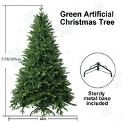 AvenlyHome Artificial Christmas Tree|1020 PE PVC|4ft/5.9ft Green|Foldable Base