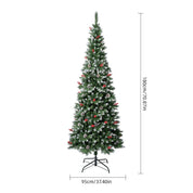 AvenlyHome| Tall 6to7ft Snow Flocked Tree | 6to7ft | 1PcGreen | Festive