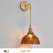 Aquarius - Modern wall lamp made of water ripple glass in irregular dome shape