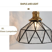 Aquarius - Modern wall lamp made of water ripple glass in irregular dome shape