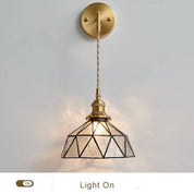 Aquarius - Modern wall lamp made of water ripple glass in irregular dome shape