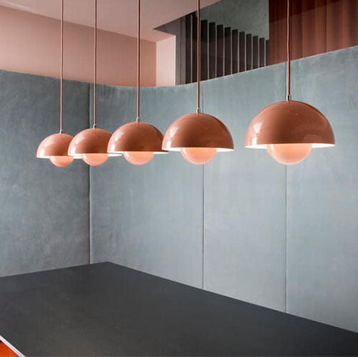 Half-Round Scandinavian Pendant Light Macaron