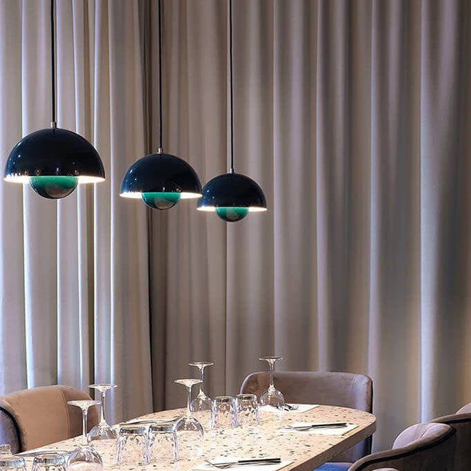 Half-Round Scandinavian Pendant Light Macaron