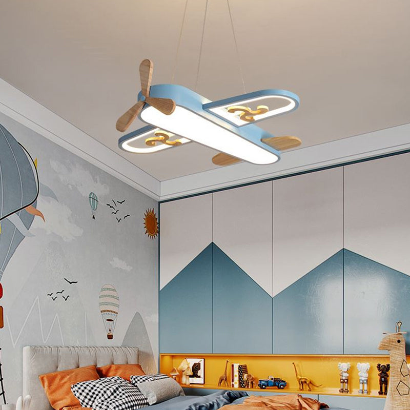 Aeroplane-Shaped LED Pendant Light for the Children's Room