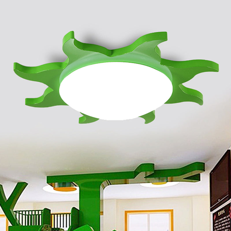 Ceiling Lamp in Sun Shape - Wooden and Acrylic Cartoon