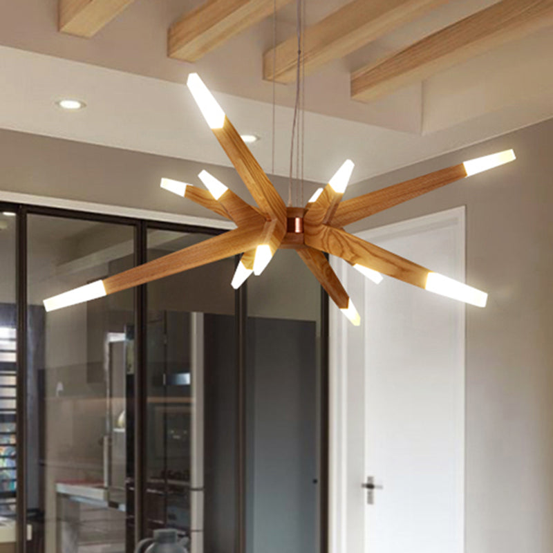 LightWood – Wooden chandelier with LED lighting
