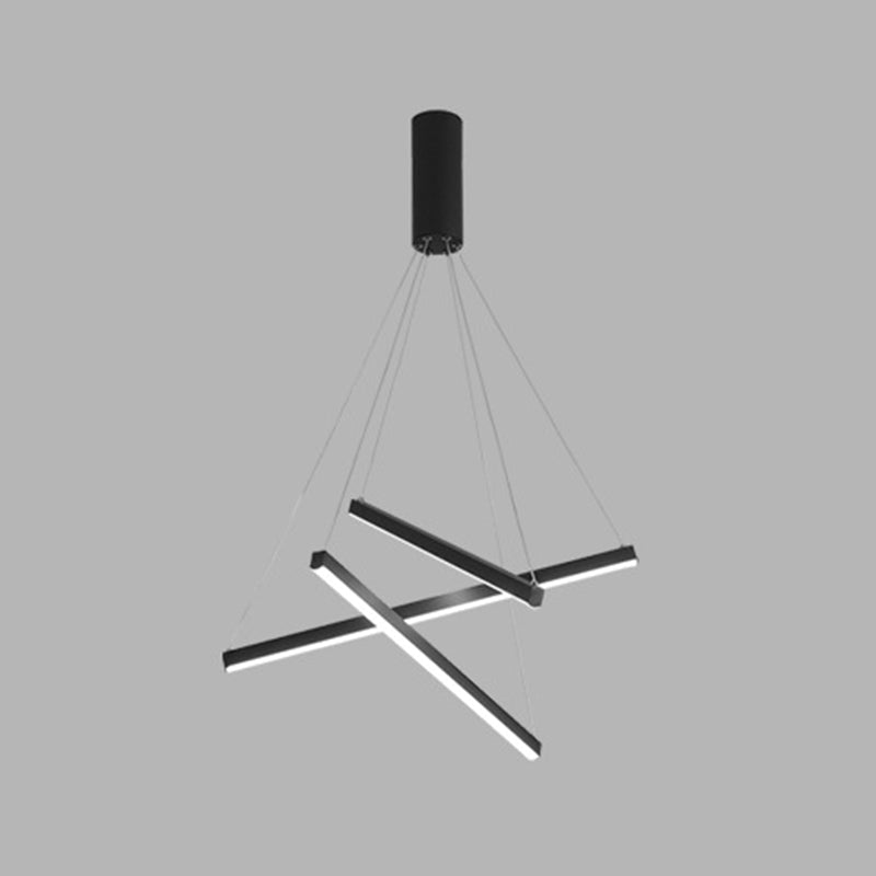 Black LED Pendant Light - Minimalist Style in Metal