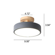 Nordic Log Round LED Semi-Recessed Ceiling Light