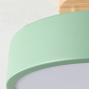Nordic Log Round LED Semi-Recessed Ceiling Light