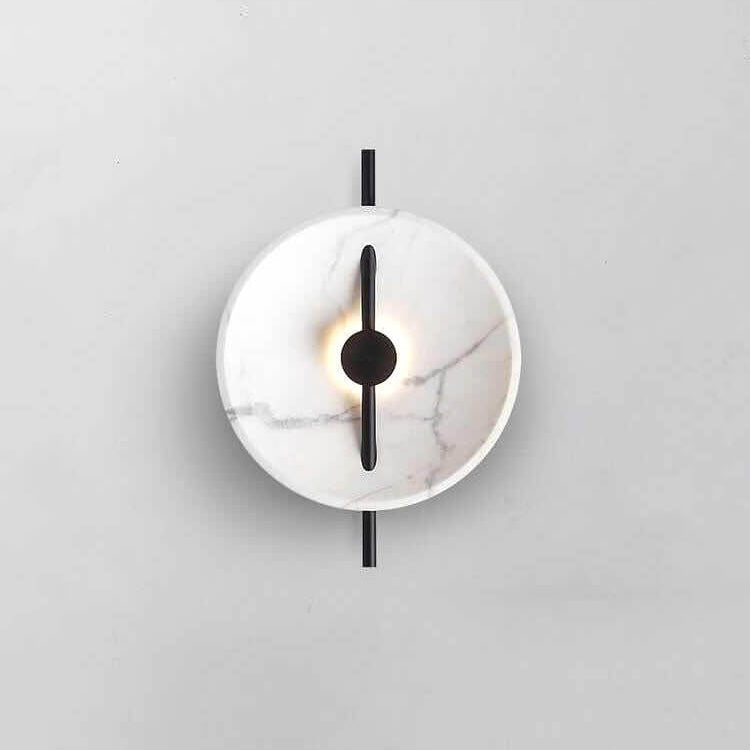LumiSphere - Stylish Round LED Wall Lamp Made of Resin and Marble