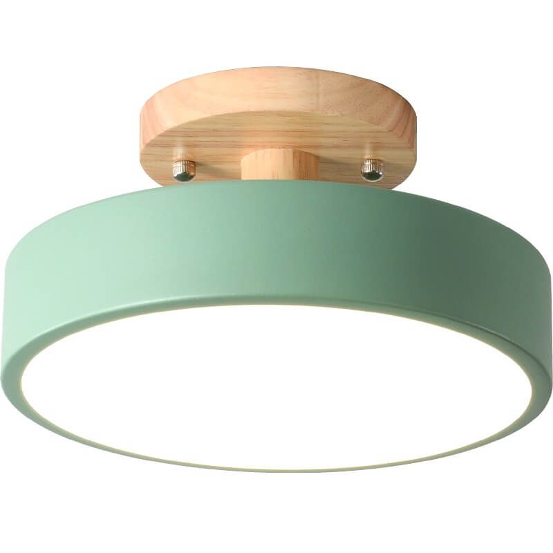Nordic Log Round LED Semi-Recessed Ceiling Light