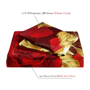 Flower Joy - Romantic Red Rose Printed Duvet Cover Bedding Set