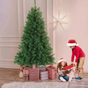 BritTree Classic Christmas Tree|Unlit Green Branches|Metal Leg|One Size|No Power