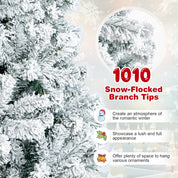 AvenlyHome| Hinged Xmas Tree | Height 6 and 7.5ft PVC Tips | Green | Easy Setup