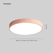 Morandi Modern Round LED Ceiling Light Pink Grey Metal Living Room