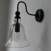 VintageGlow - Industrial wall lamp in vintage style with one clear glass clock