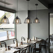 IronSphere – Pendant Light in Black Iron with Industrial Style