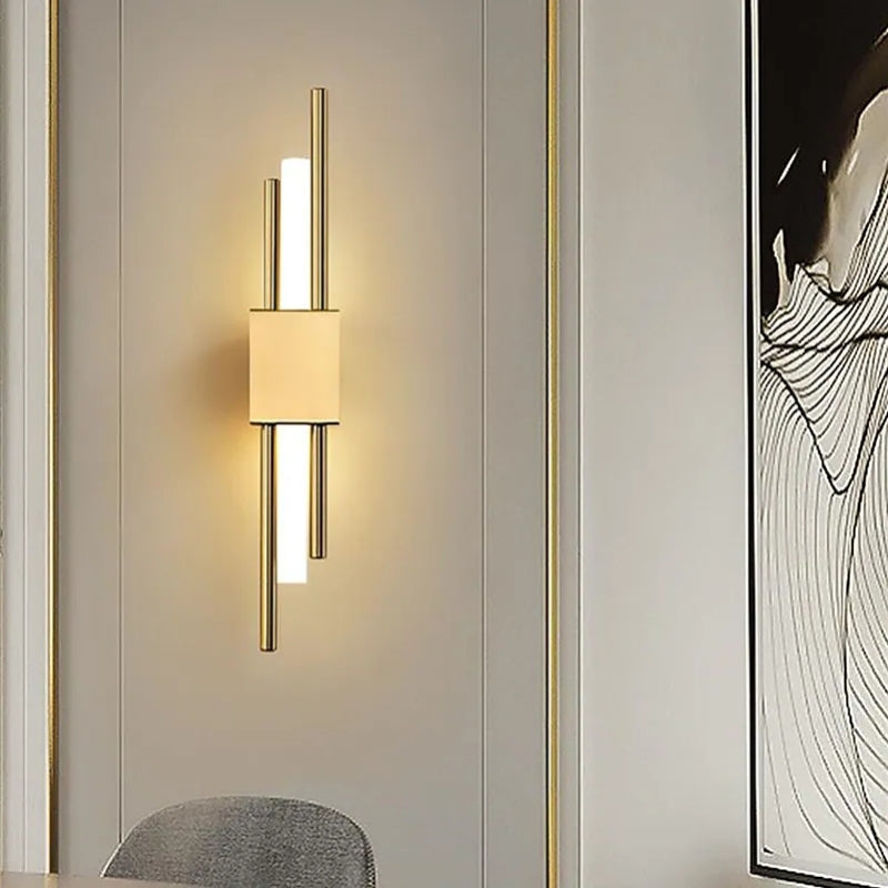 Gold LED Wall Lamp for Bedroom