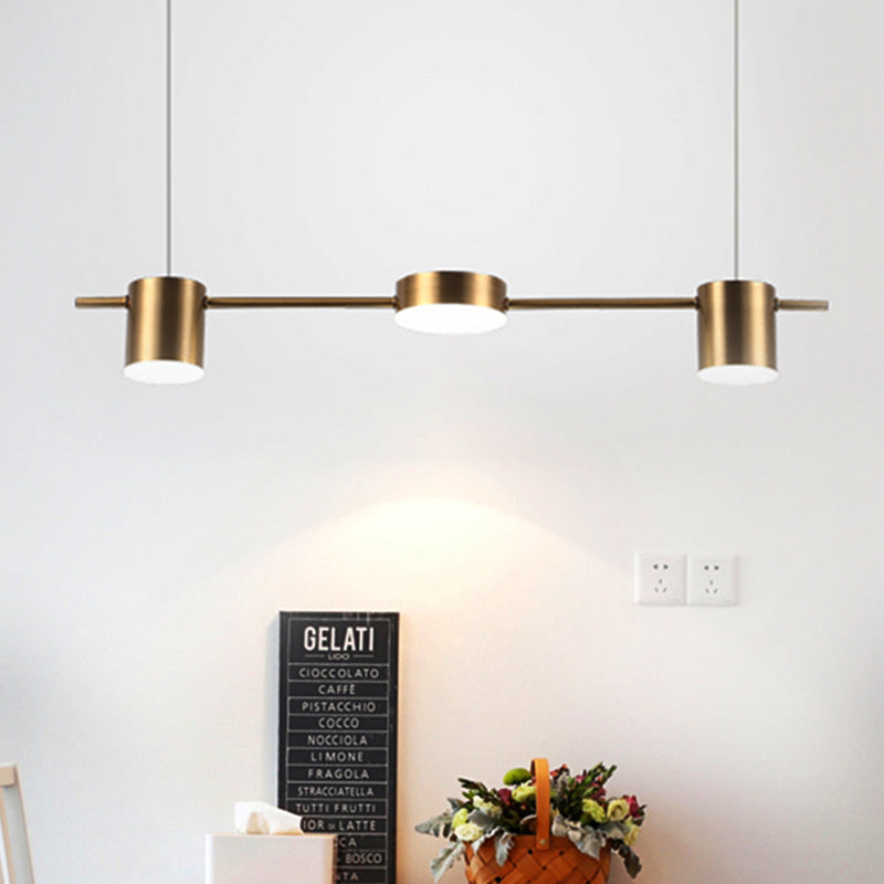 Aluminium Drum Pendant Light - Modern Lighting for a Kitchen Island