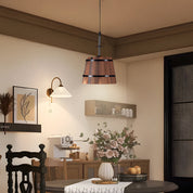 RusticCharm – Pendant Light in the Shape of a Wooden Bucket for the Bar