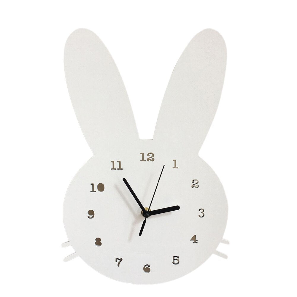 GlowBunny - Cute Norwegian Rabbit Wall Clock