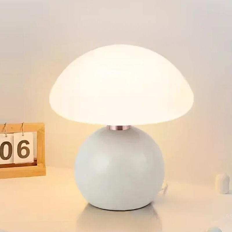 Mushroom Small Table Lamp - Cream Wind Ceramic